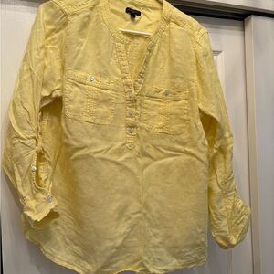Talbots LinenYellow Tunic, Perfect for Spring! Size LP